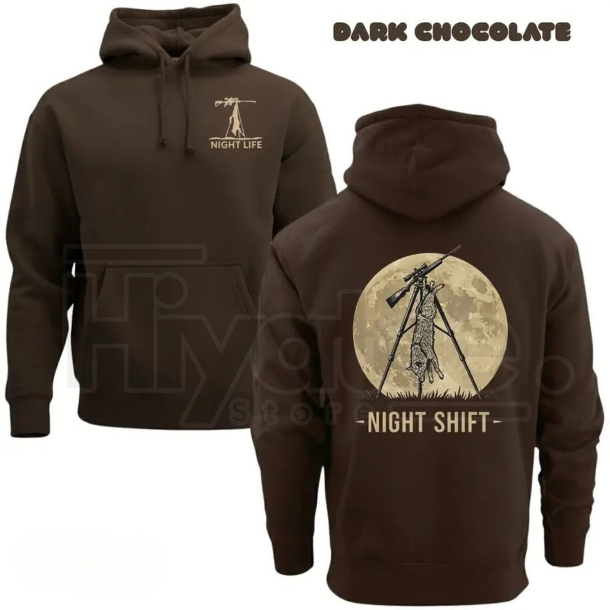 Coyote Night Life Hunting Hoodie – Thermal Predator Hunter Gear, Pullover Hoodie Gift for Hunters