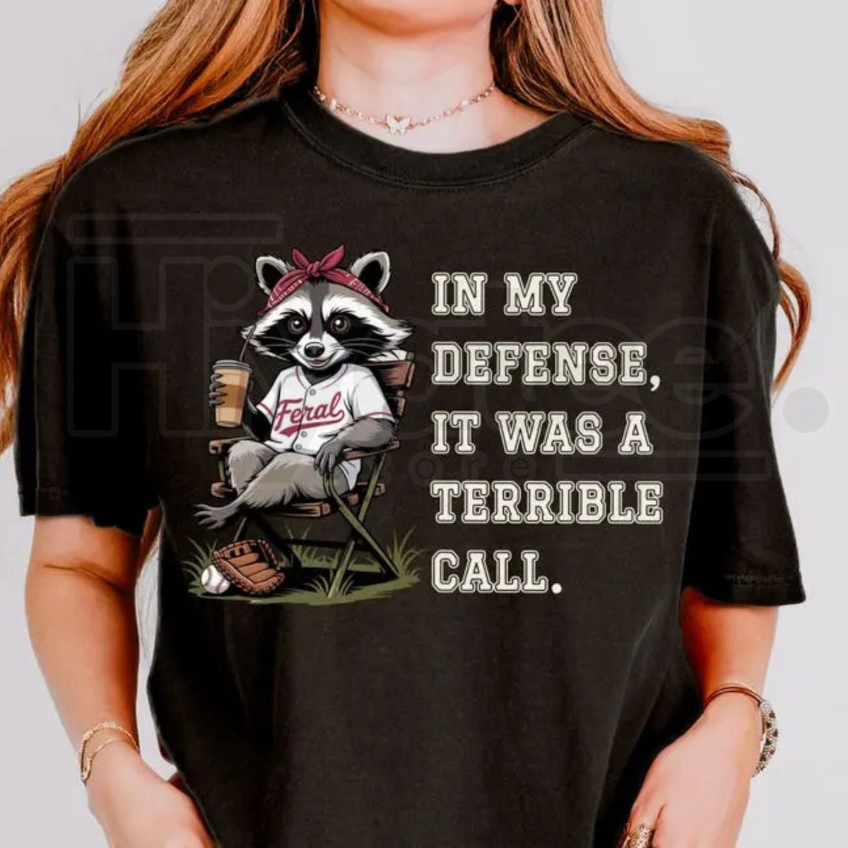 "Feral Baseball Mom" – Funny Raccoon Game Day Unisex Graphic Top