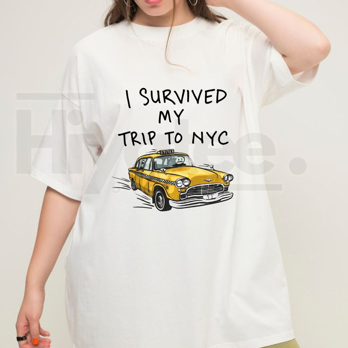 "I Survived My Trip to NYC" – Funny Stressful NYC Taxi Graphic Souvenir