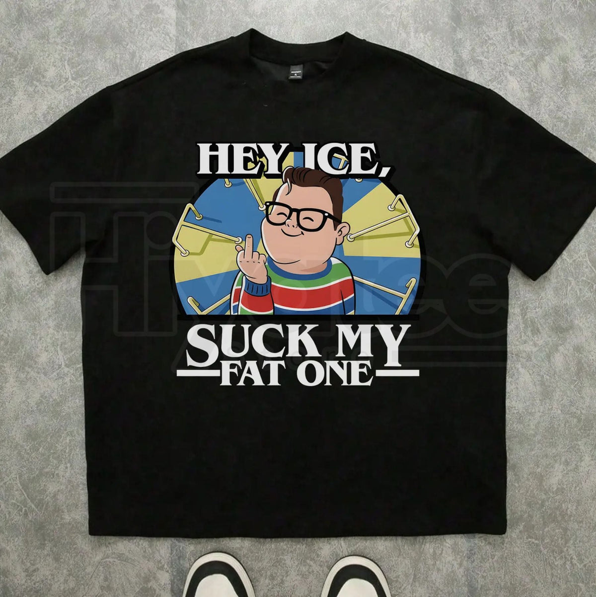 "Hey Ice Su.ch My Fat One" Funny Meme Shirt – Derek Sarcastic Graphic Tee