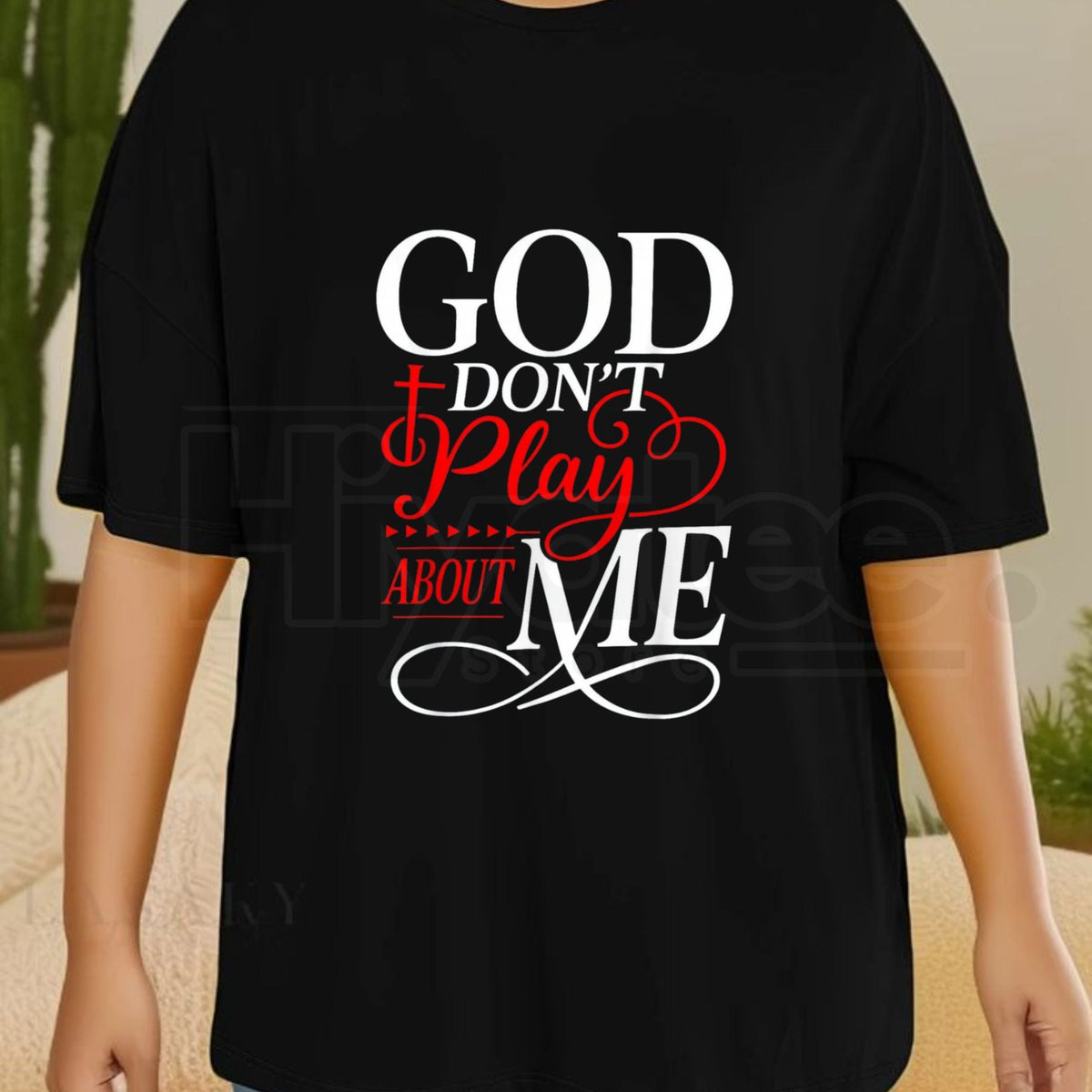"God Don't Play About Me" Inspirational Faith T-Shirt – 100% Cotton Christian Tee