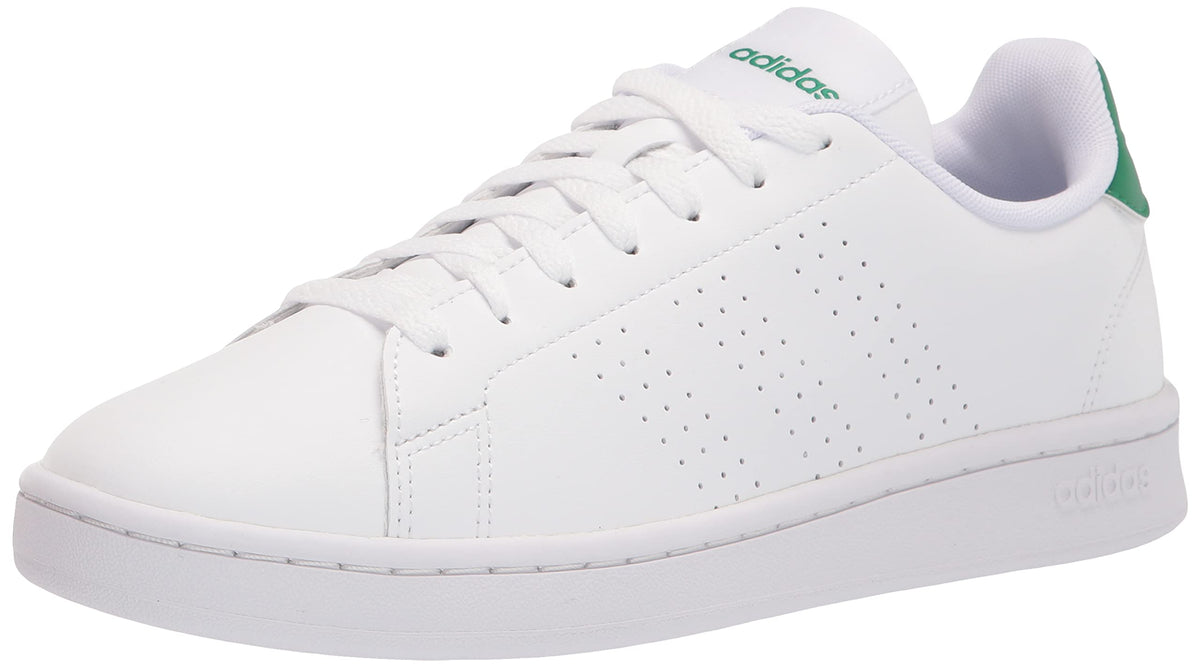 adidas Mens Advantage Racquetball Shoe White/White/Green 14