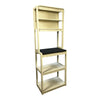 23.62' White and Black color Bakers Rack for Kitchen with Storage, Coffee Bar, 5-Tier Kitchen Shelves, Microwave Stand