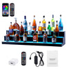 LED Lighted Liquor Bottle Display Bar Shelf RF & App Control 48' 3-Step