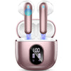 Wireless Earbud Bluetooth 5.3 Headphones 50H Playtime Stereo Bass Ear Buds in-Ear Earphones with 4 ENC Mic LED Display Noise Cancelling Earbud Bluetooth Earbud IP7 Waterproof Sport for Android iOS