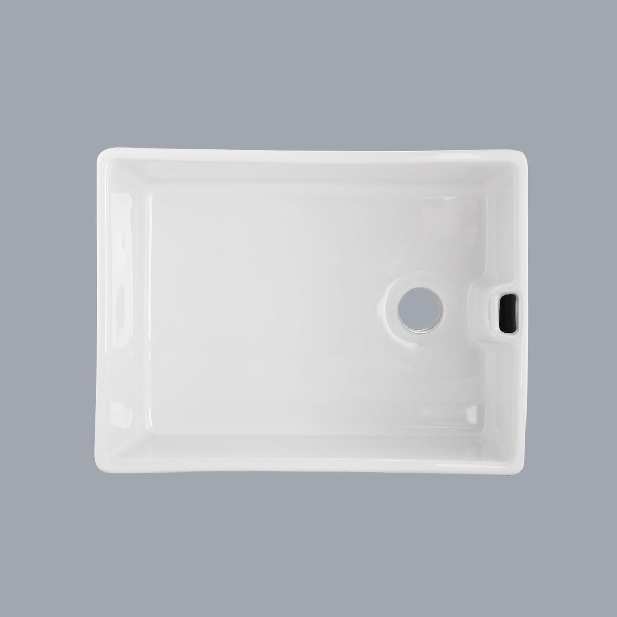 23.6' L X 18' W White Ceramic Single Bowl Kitchen Sink