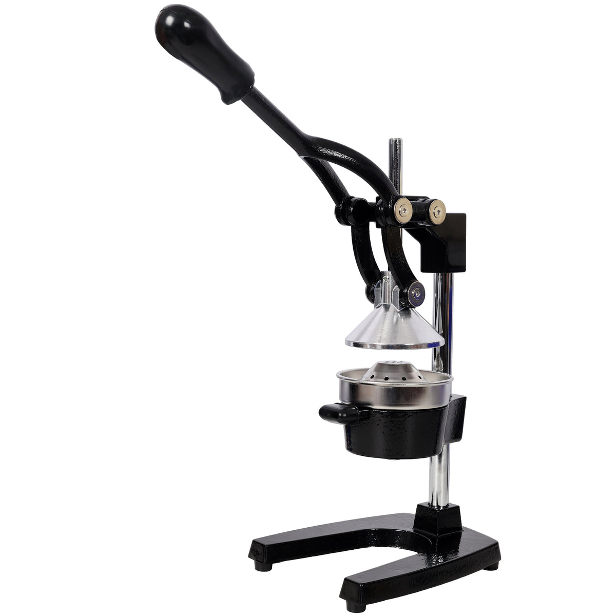 Cast Iron Citrus Juicer , Extra-Large Commercial Grade Manual Hand Press , Heavy Duty Countertop Squeezer for Fresh Orange Juice,Black Color