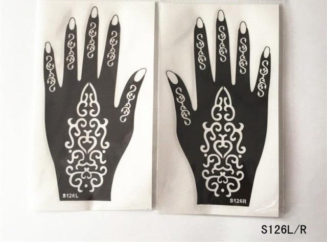 2Pcs/Set Temporary Womens Tattoo 25 Luxury Designs Body Art Waterproof Tattoo For Hands Wedding Party