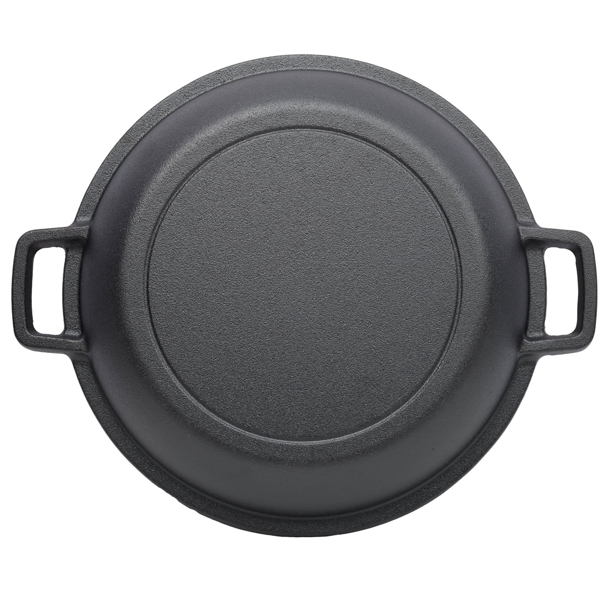 2 in 1 Pre-Seasoned Cast Iron Dutch Oven With Dual Handles, Outdoor Camping Deep Pot for Camping Fireplace Cooking BBQ Baking Campfire, 5 Quart.With 1pc Iron Pot Rack.
