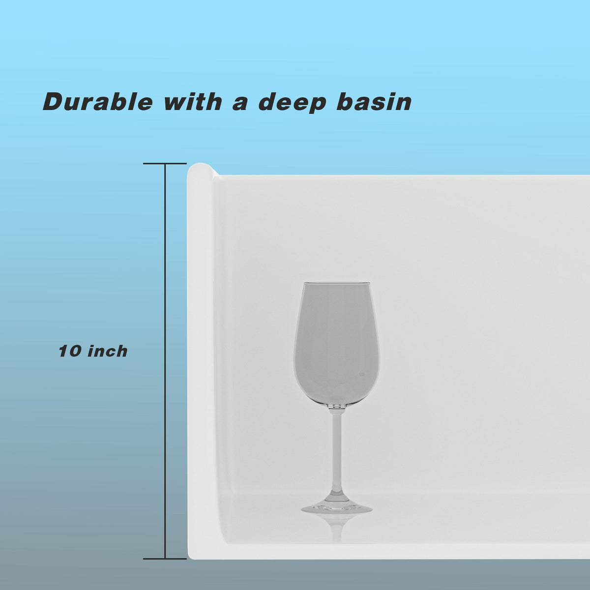 White Fireclay Rectangular Deep Single Bowl Sink 32x19x10 Inch Undermount Top Mount Porcelain Kitchen Sink