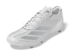 adidas Mens Adizero Electric American Football Sneaker White/Silver Metallic/White 8