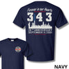 343 Forever in Our Hearts 9/11 Memorial T-Shirt - Firefighter Tribute Tee, Honoring Heroes Apparel