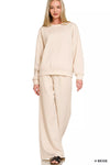 Zenana Scuba Crewneck Pullover and Pants Set