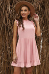 Charmning Ruffled Sleeveless Mini Dress Elegant & Flowy Summer Dress