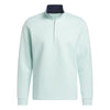 adidas Mens DWR Quarter Zip Pullover Semi Flash Aqua Small