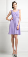 CLEARANCE - Cinderella Divine 3832 Chiffon Sweetheart Neckline Short Dress (Size S)