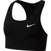 Nike Womens Medium Support Non Padded Sports Bra with Band Black/Black/(White) X-Small