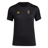 adidas Womens Size Short Sleeve Pre-Game T-Shirt Black/Columbus Crew Small Tall