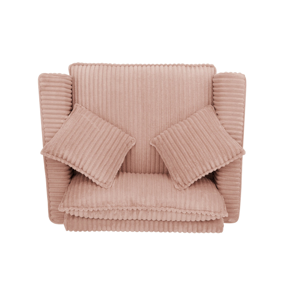Lazy sofa chair, comfortable single-person sofa chair, with a backrest and soft seat cushion, having armrests on both sides, suitable for living room and bedroom - Pink