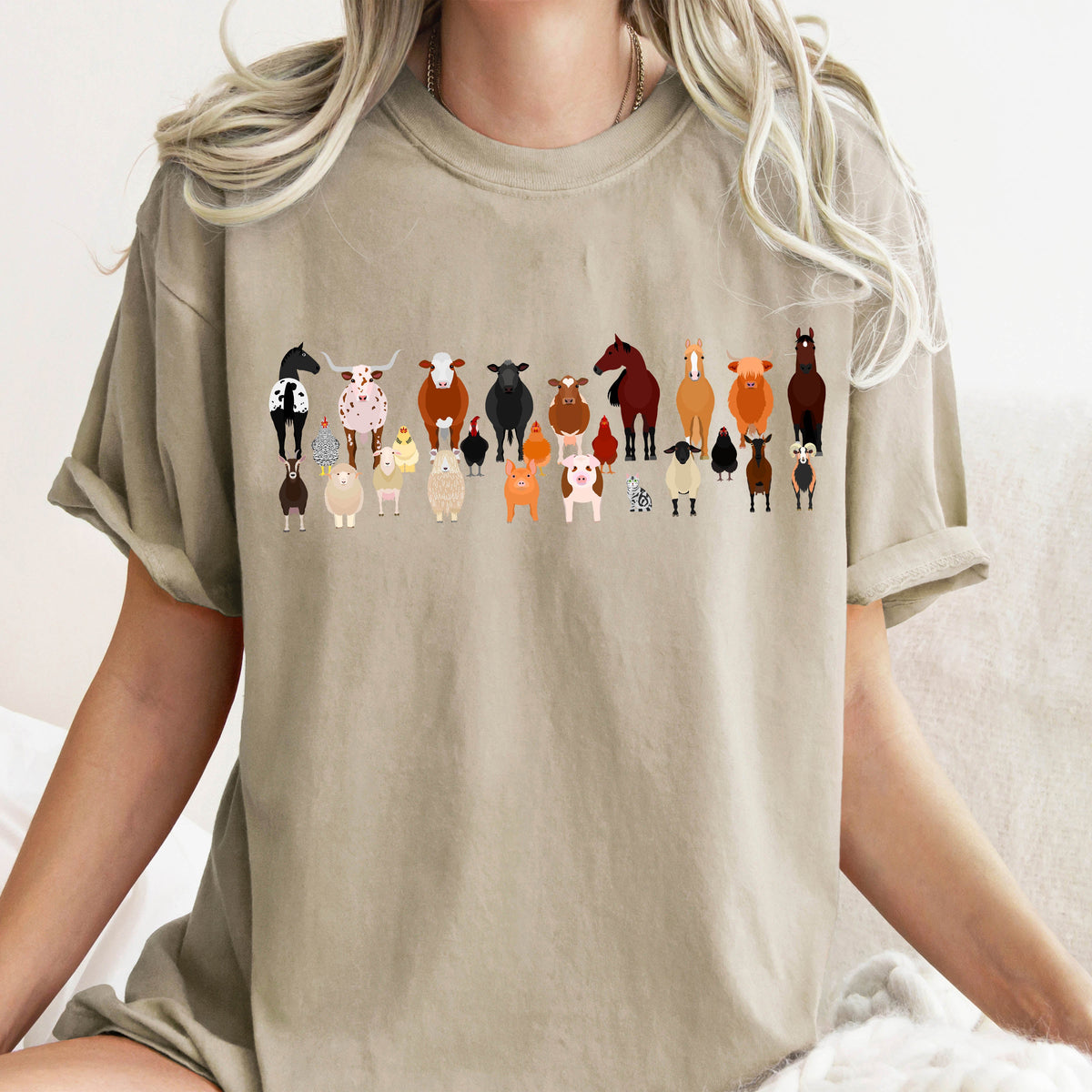 Farm Animals Lover Comfort Colors Tee