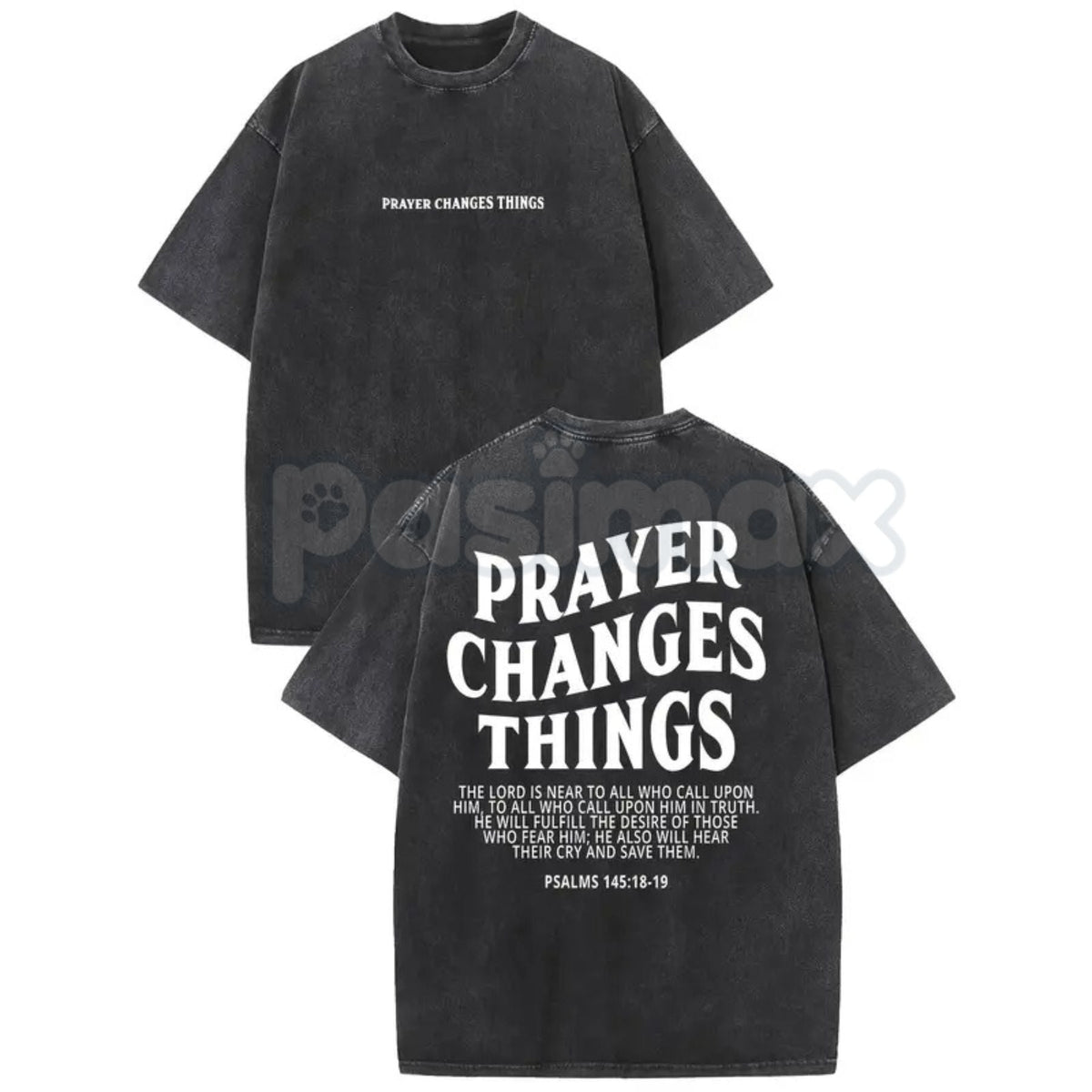 Prayer Change Things Vintage Washed T-Shirt – Christian Faith Graphic Tee, Lightweight Retro Cotton Streetwear
