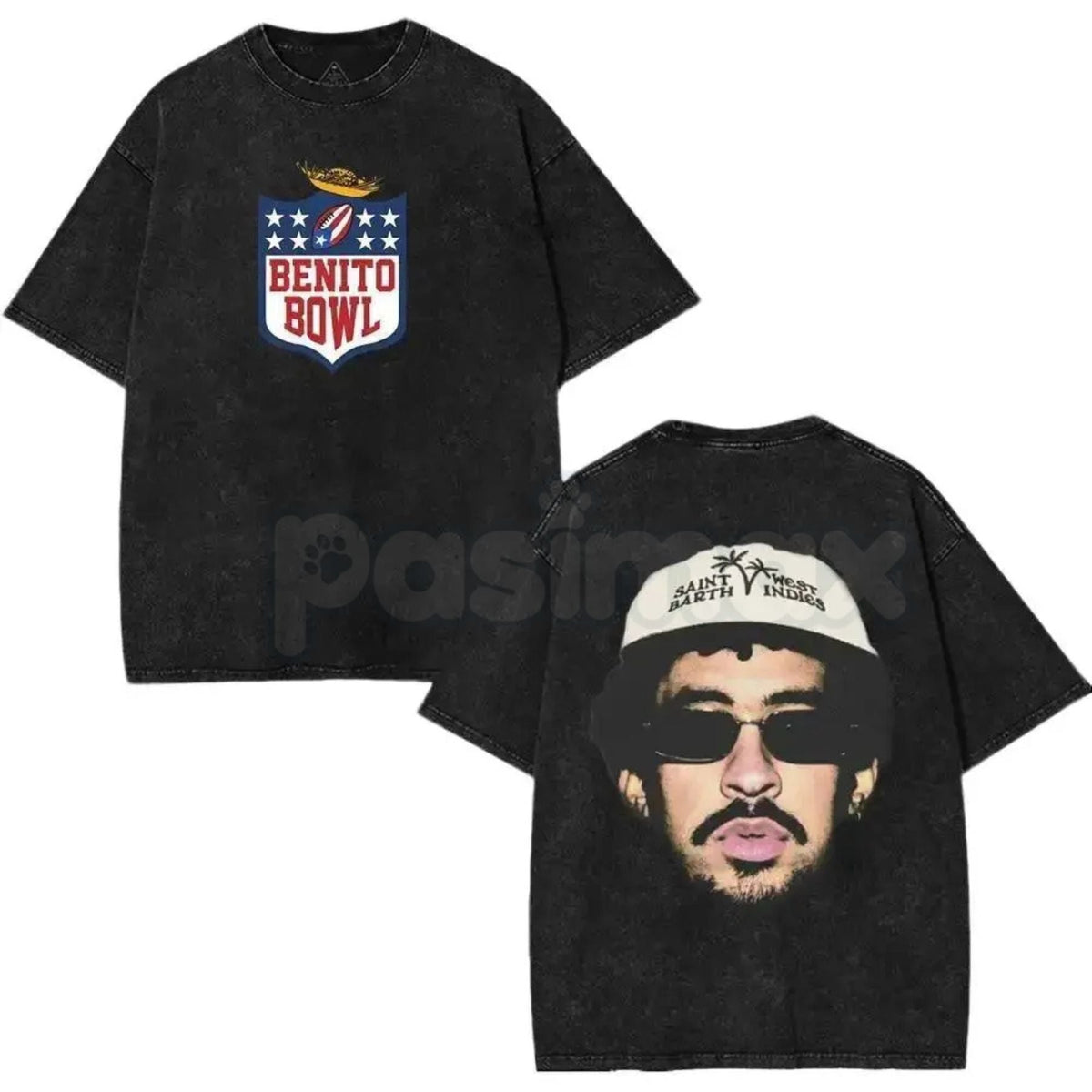 Benito Bowl 2026 Vintage Washed Graphic Tee – Funny Anime Football Bad Bunnie Design Shirt