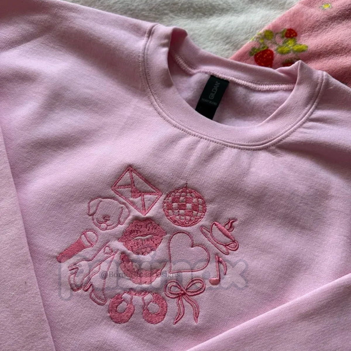 Sabrina Carpenter Inspired Embroidered Sweatshirt – Nonsense Pop Star Crewneck