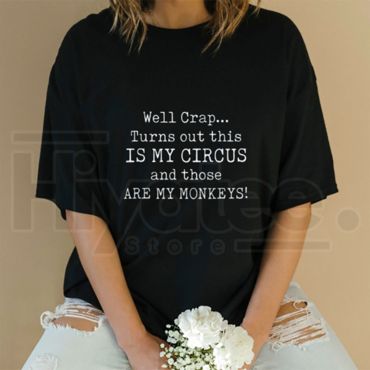 Men’s Comfortable Cotton T-Shirt – Funny "Not My Circus, Not My Monkeys" Tee