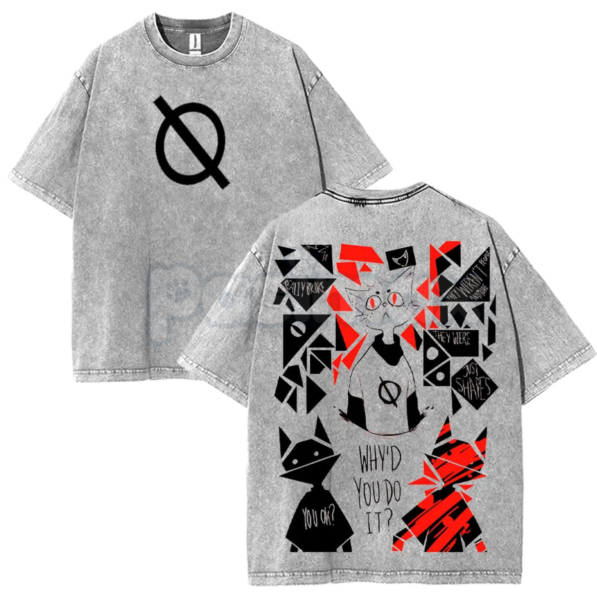 Night in The Woods Mae Borowski T-Shirt – Double Printed Acid Washed Anime Graphic Tee