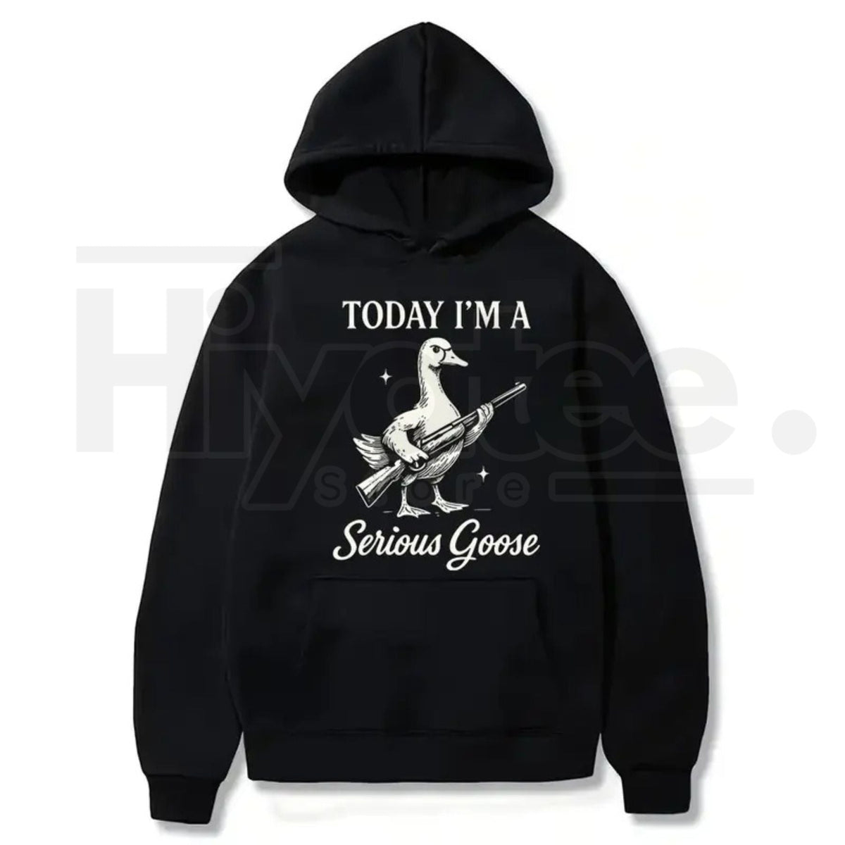 "Choose Violence" Serious Goose – Quirky Animal Art Funny Slogan Graphic