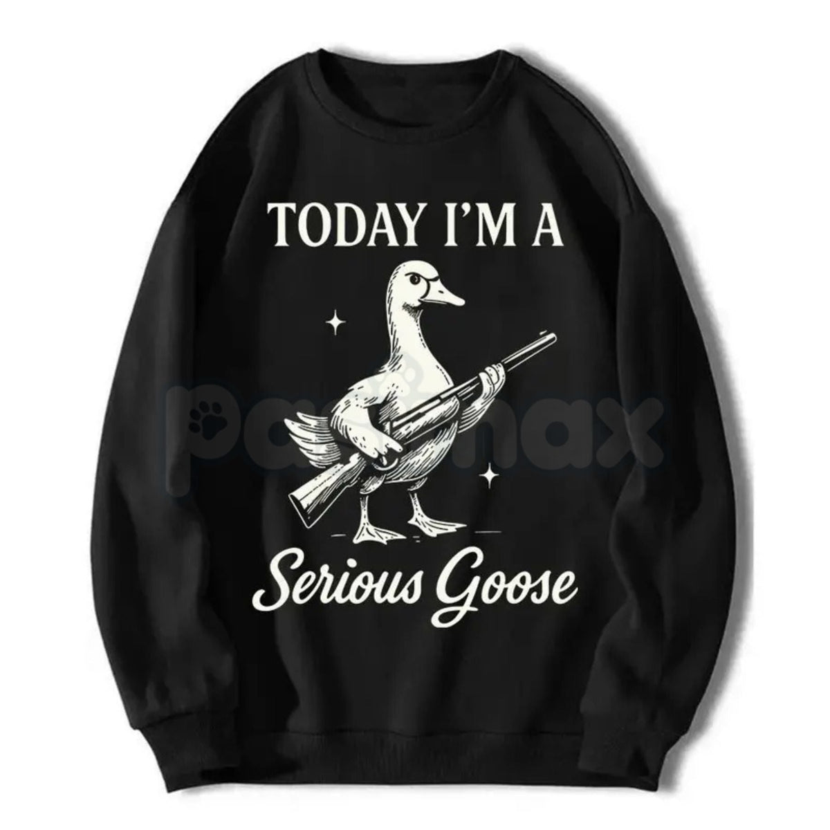 Serious Goose Graphic Shirt – Quirky Animal Art Hoodie & Funny Slogan Streetwear Sweatshirt