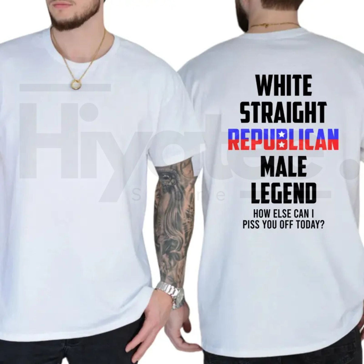"White Straight Republican Male Legend" – Funny Political Men’s Top