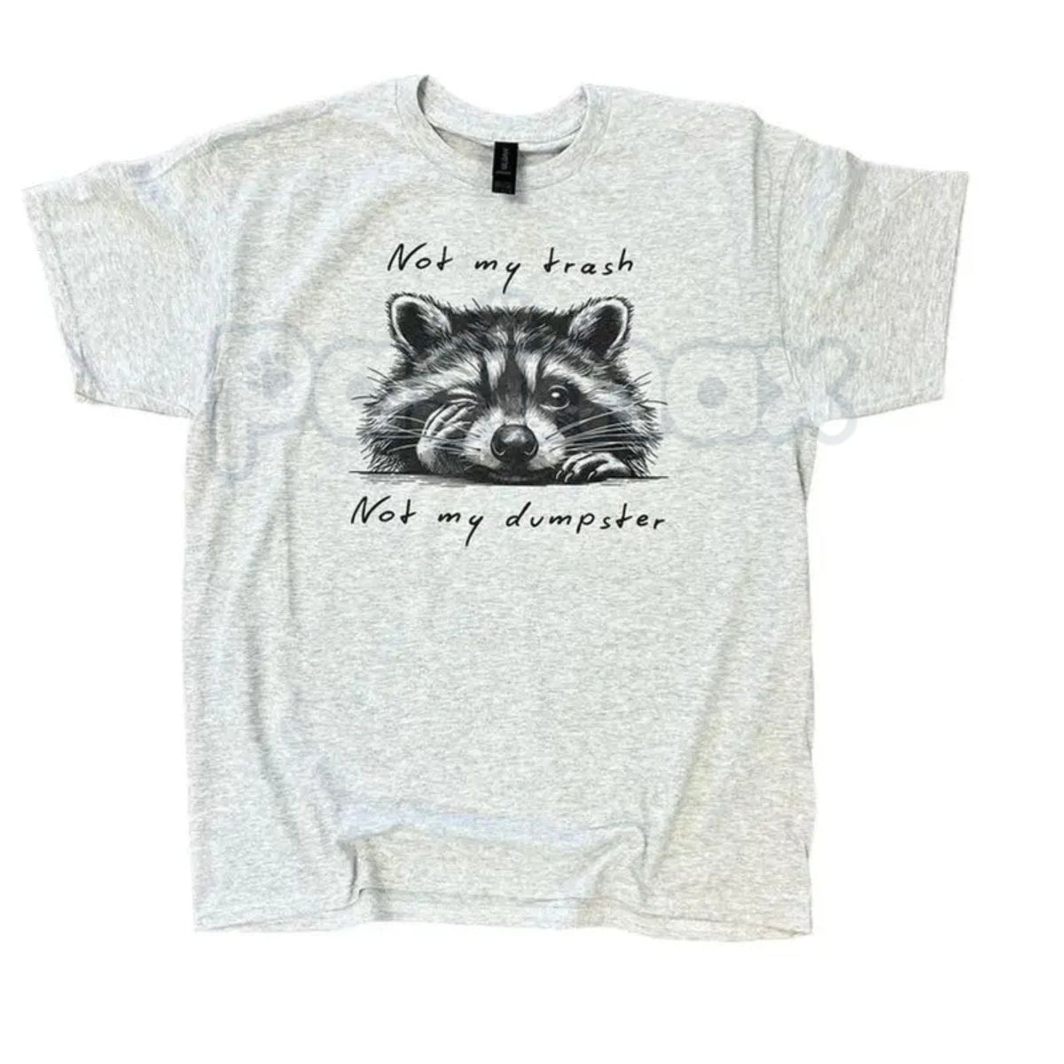 "Not My Trash Not My Dumpster" Funny T-Shirt – Sarcastic Boundary Statement Graphic Tee, Premium 100% Cotton Unbothered Top, Soft Lived-In Heavyweight Minimalist Humor Shirt, Made in USA
