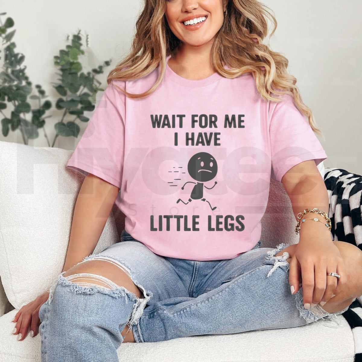 "Wait For Me, I Have Little Legs" Funny T-Shirt – Short Legs Joke Tee