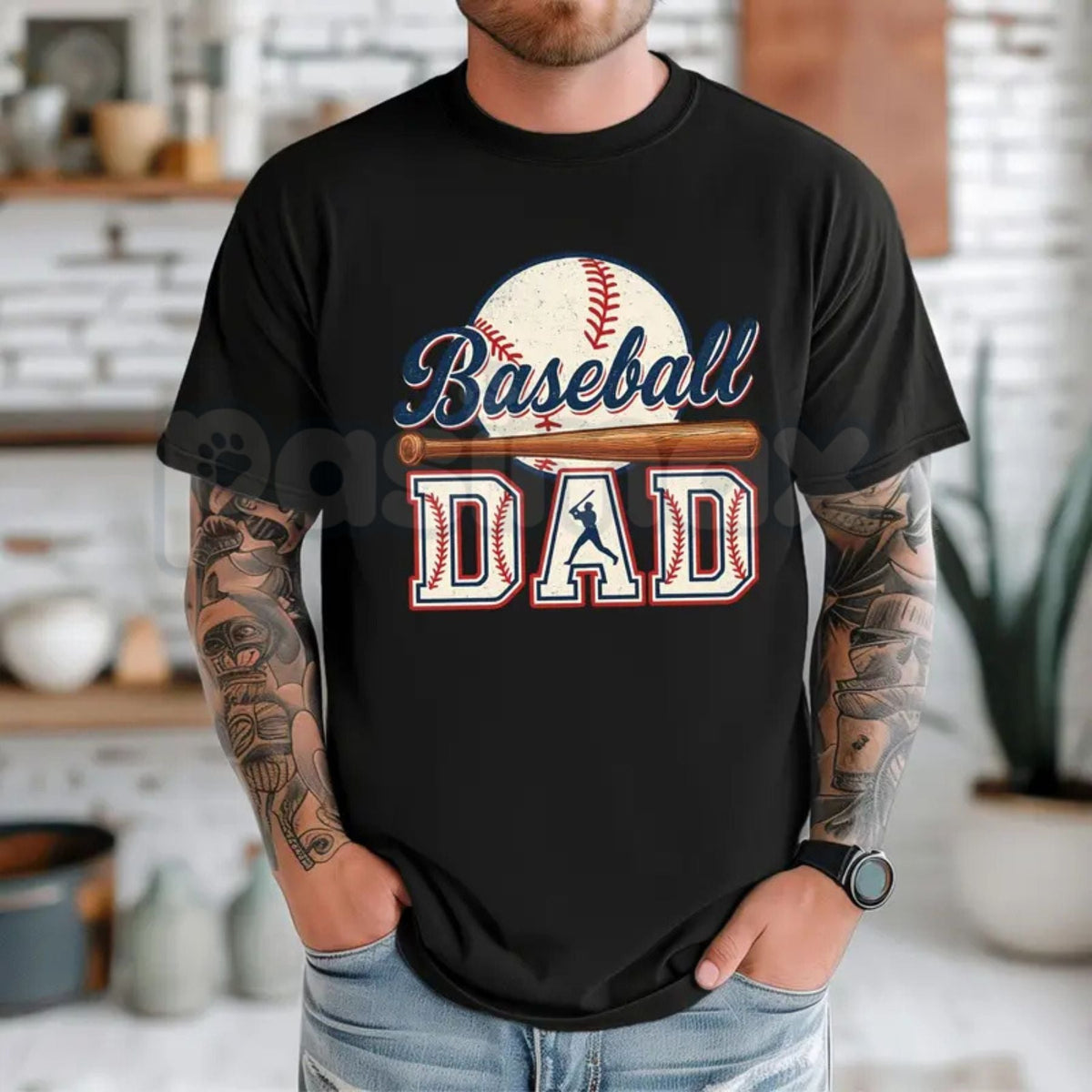 "Game Day Hero" Baseball Mom & Dad T-Shirt – Proud Baseball Parent Graphic Tee, Premium 100% Cotton Sports Fan Top, Soft Lived-In Heavyweight Bleacher Style Shirt, Made in USA