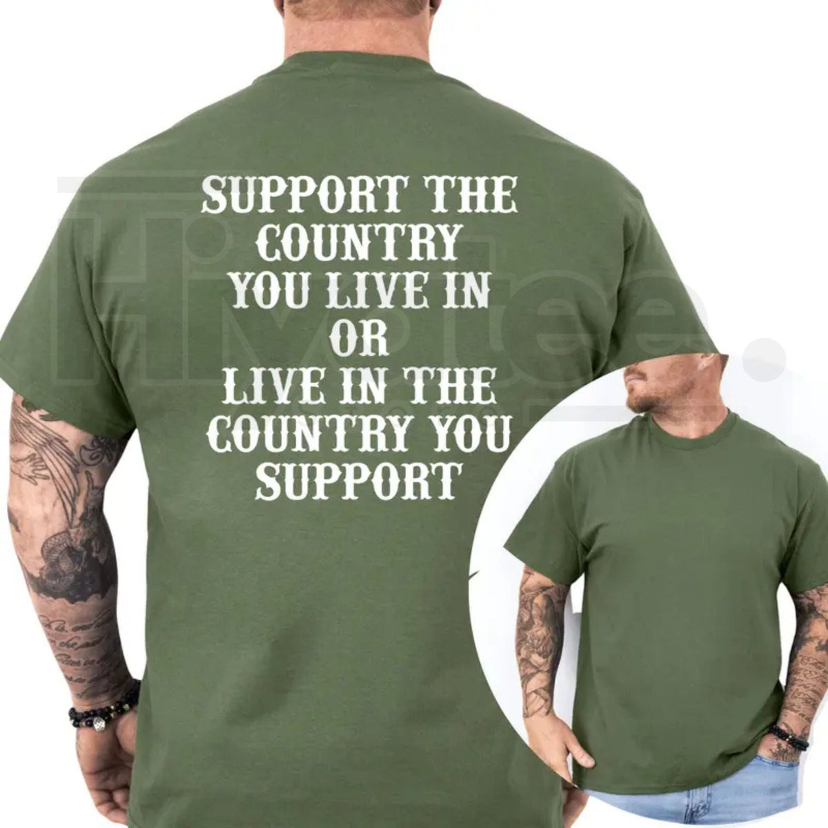 "Support The Country You Live In" – Patriotic Unisex Graphic Top