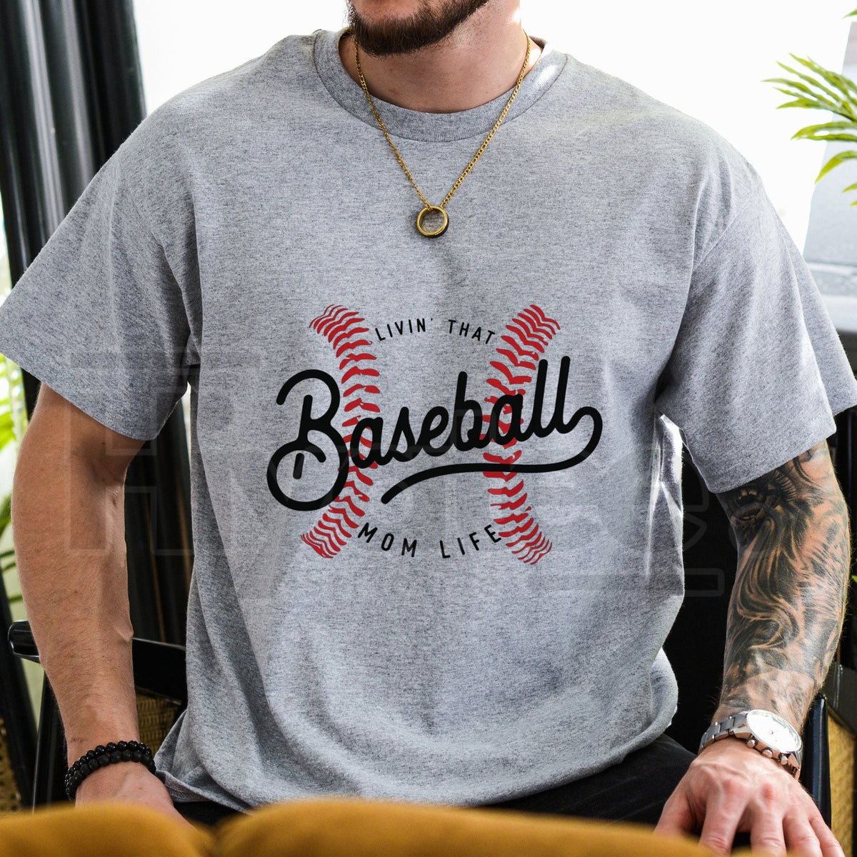 "Livin' That Baseball Mom Life" Women's T-Shirt – Cute Game Day Cotton Tee
