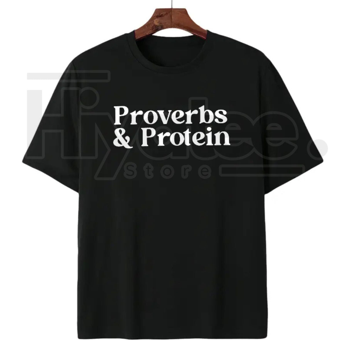 "Workout Graphic" by MAPTEES – Motivational Proverbs & Protein Gym Top