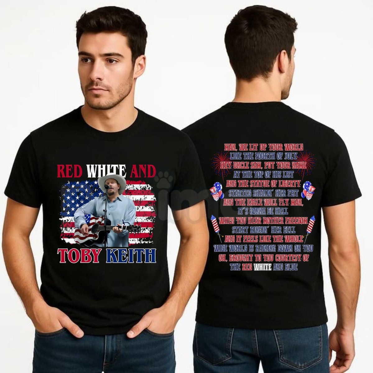 Toby Keith "Courtesy of the Red, White, and Blue" T-Shirt – Premium 100% Cotton Patriotic Graphic Tee, Country Music Legend Tribute Top, 4th of July American Soldier Shirt, Made in USA