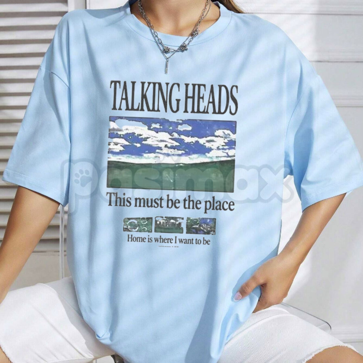 Talking Heads Graphic T-Shirt - "This Must Be the Place" Lyric Tee, Retro 80s Rock Inspired Shirt, Naive Melody New Wave Apparel, Vintage Concert Style Music Top, Alternative Rock Fan Gift