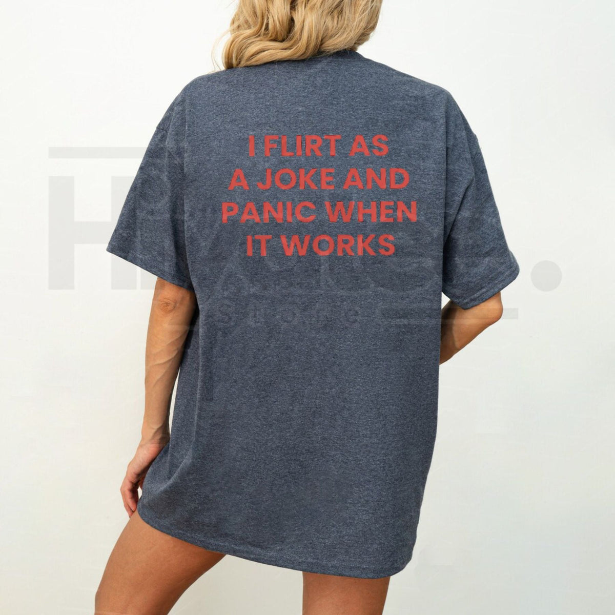 "I Flirt As A Joke" – Sarcastic Social Anxiety Funny Graphic Top