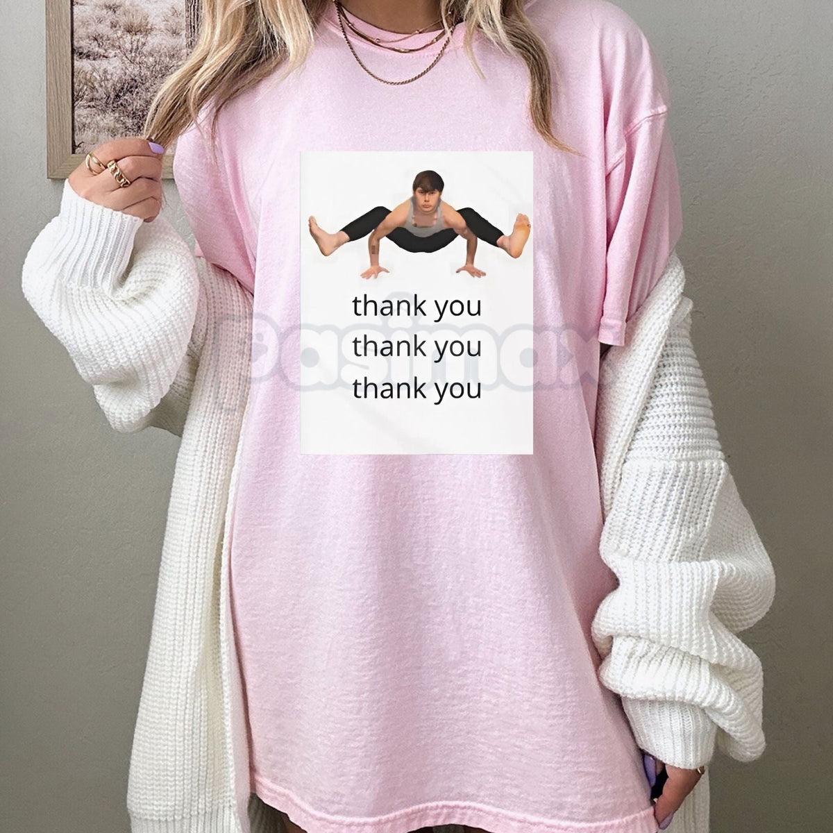 "Thank You" Ironic Meme T-Shirt - Retro Plastic Bag Aesthetic Graphic Tee, Funny Have a Nice Day Shirt, Urban Ironic Streetwear Top, Cursed Image Aesthetic Apparel, Premium Cotton Unisex Viral Humor Tee