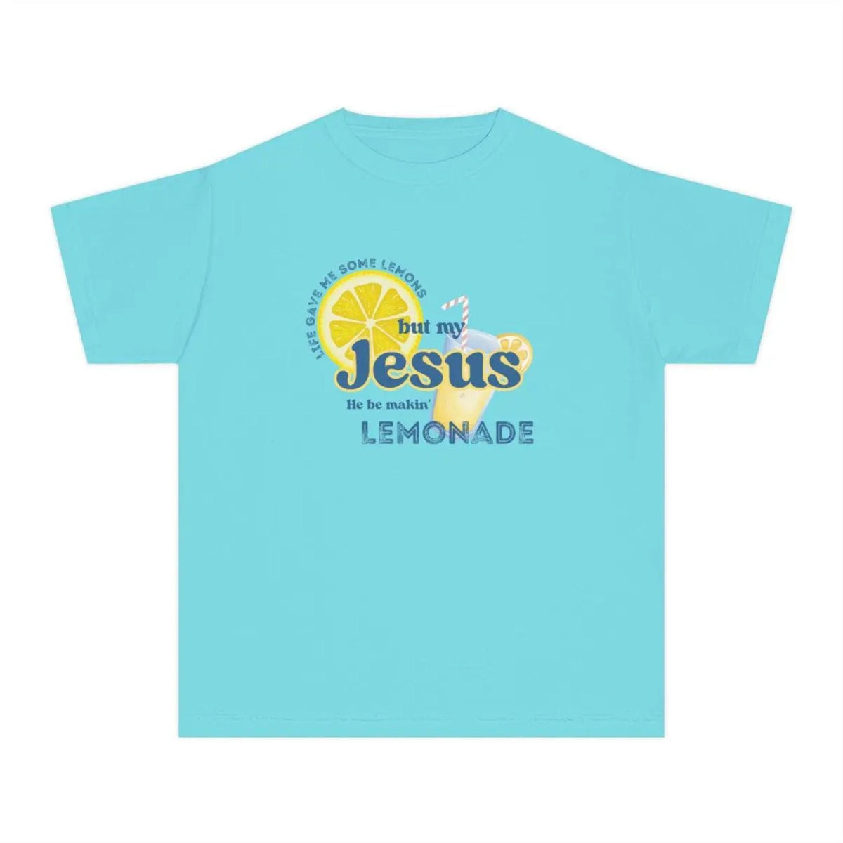 Inspirational Christian Shirt – Lemonade Faith Tee, "Life Gave Me Lemons but Jesus Makes Lemonade" Shirt, Cute Religious Gift, Bible Verse Top