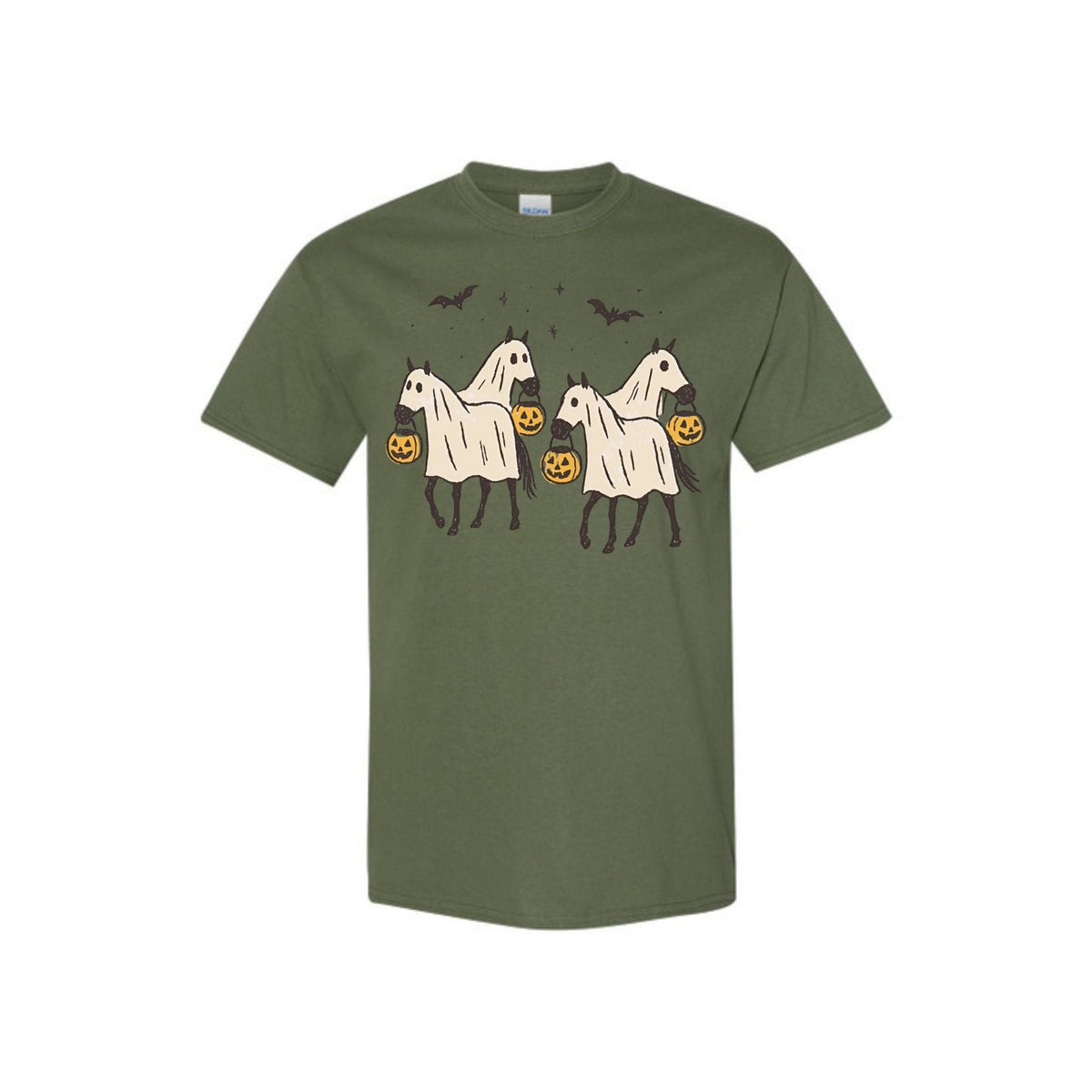 "Night-Mare" Unisex Tee - Creepy Horse Print, Dark Humor Cotton Shirt