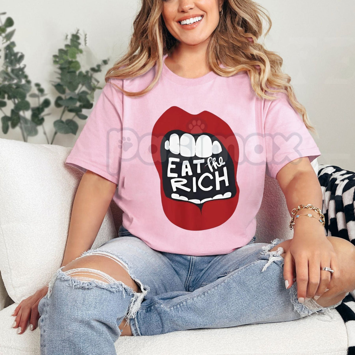 "Eat The Rich" Graphic T-Shirt - Anti-Capitalist Protest Tee, Funny Subversive Streetwear Shirt, Sarcastic Political Statement Apparel