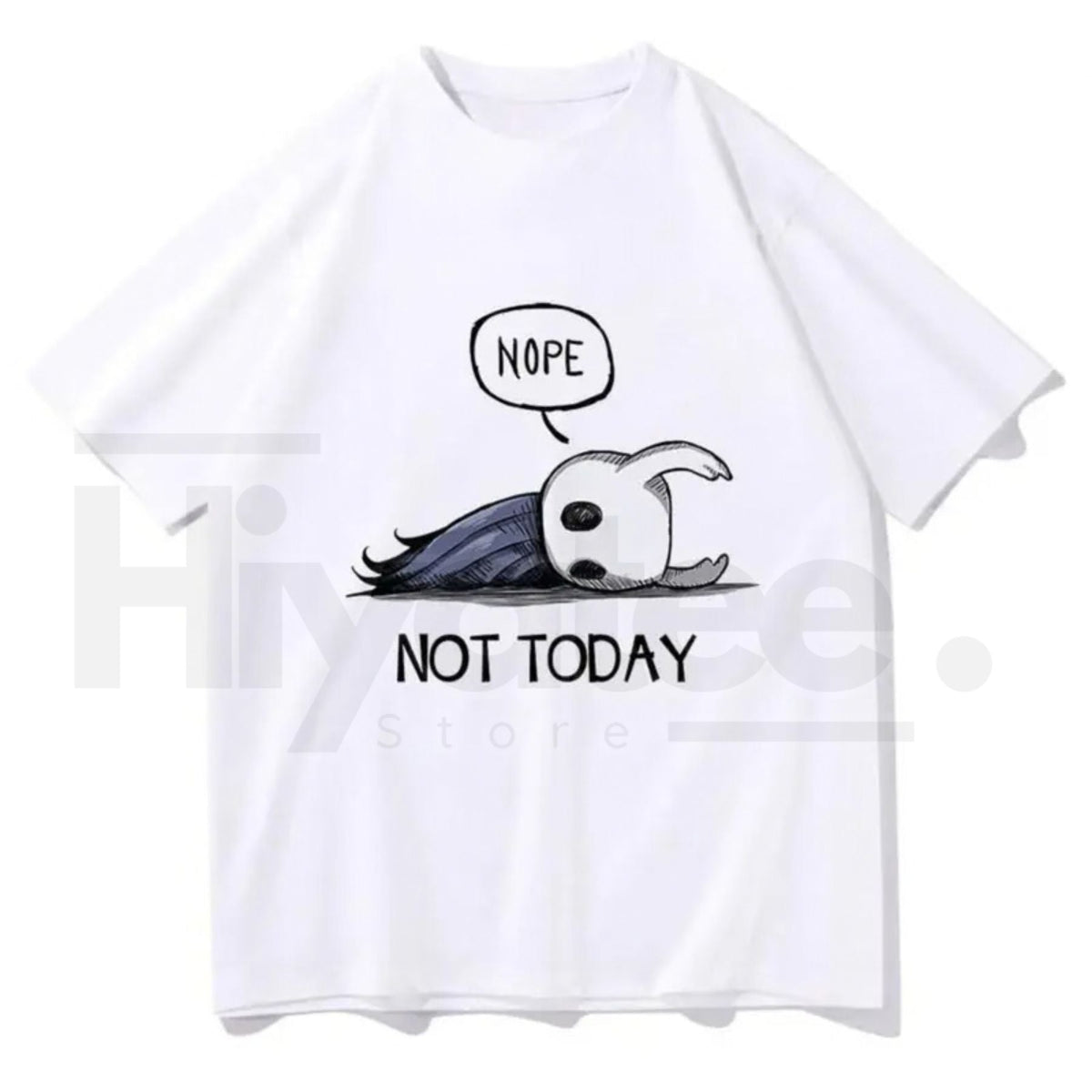 "Nope Not Today" Hollow Knight T-Shirt – Harajuku Aesthetic Vintage Streetwear