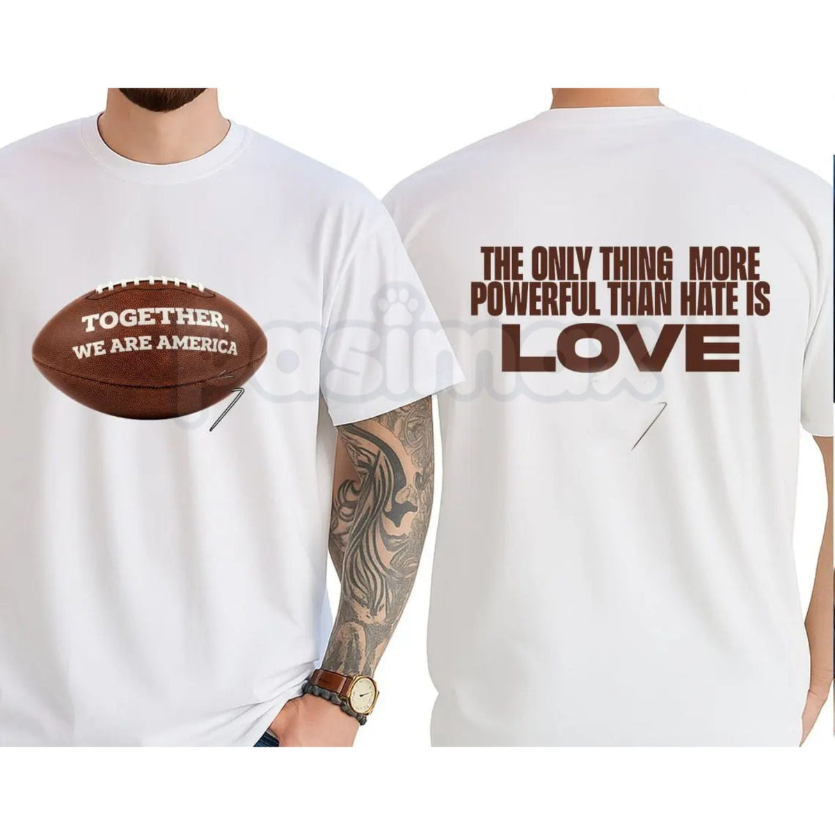 "Together We Are America" Vintage T-Shirt - Inclusive Unity & Patriotism Graphic Tee, Premium Heavyweight Unisex 100% Cotton Top, Retro Americana Solidarity Shirt, USA Heritage Celebration Apparel, Diversity & Peace Statement Tee