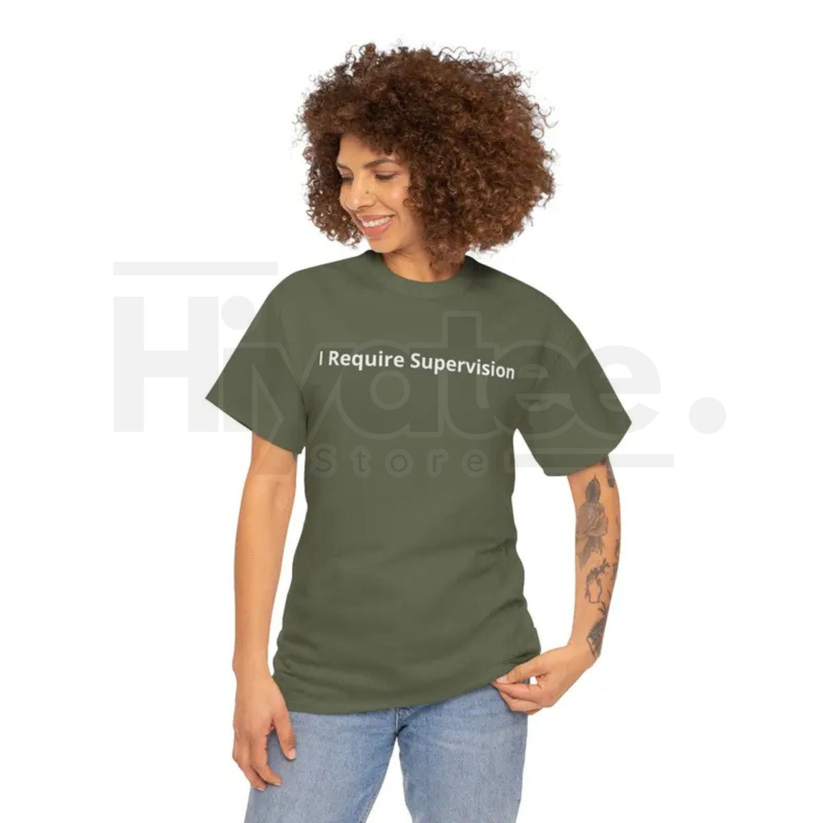 "I Require Supervision" – Funny Sarcastic Phrase Humor Graphic