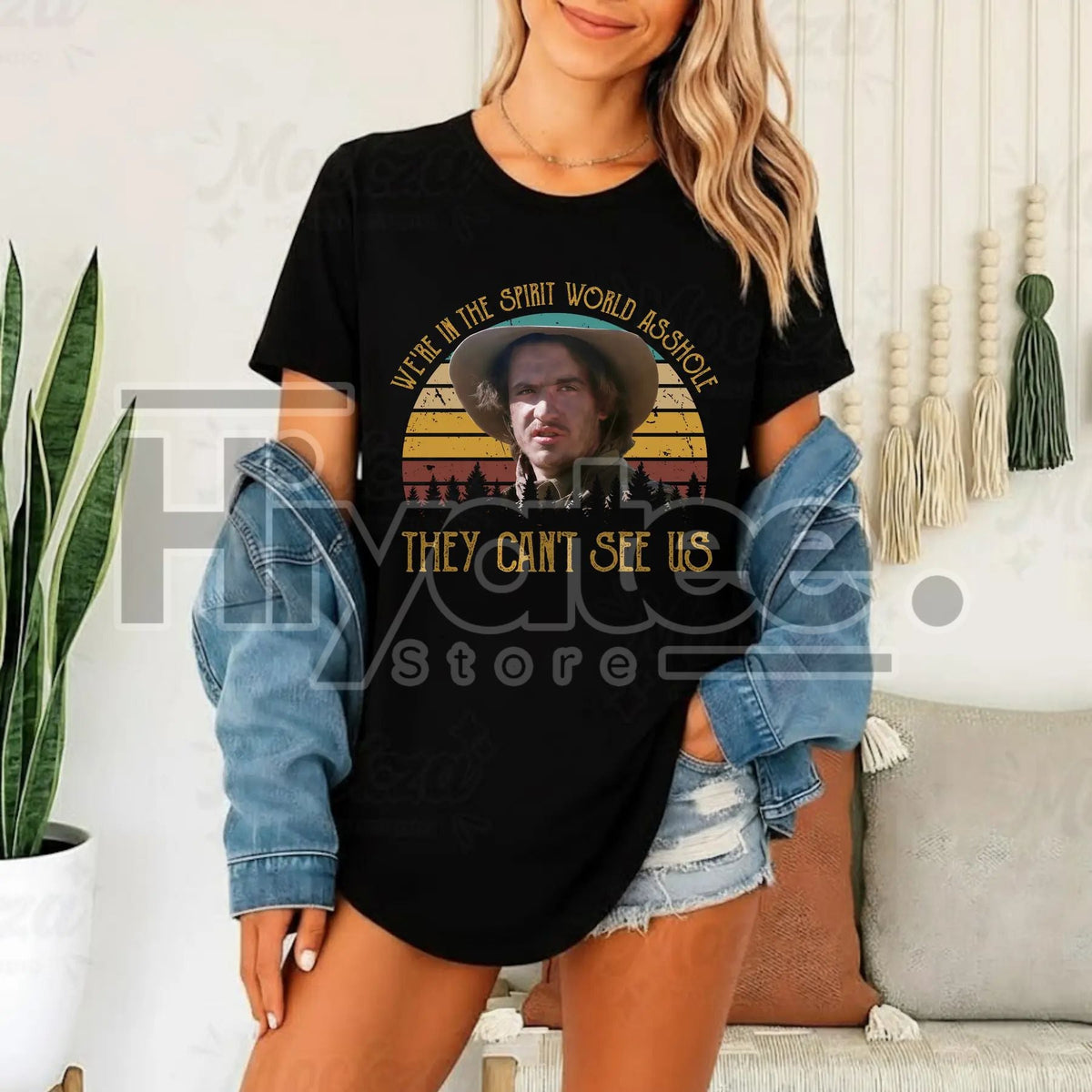 "We're in the spirit world" Vintage Young Guns T-Shirt – 80s Old Movie Quote Tee