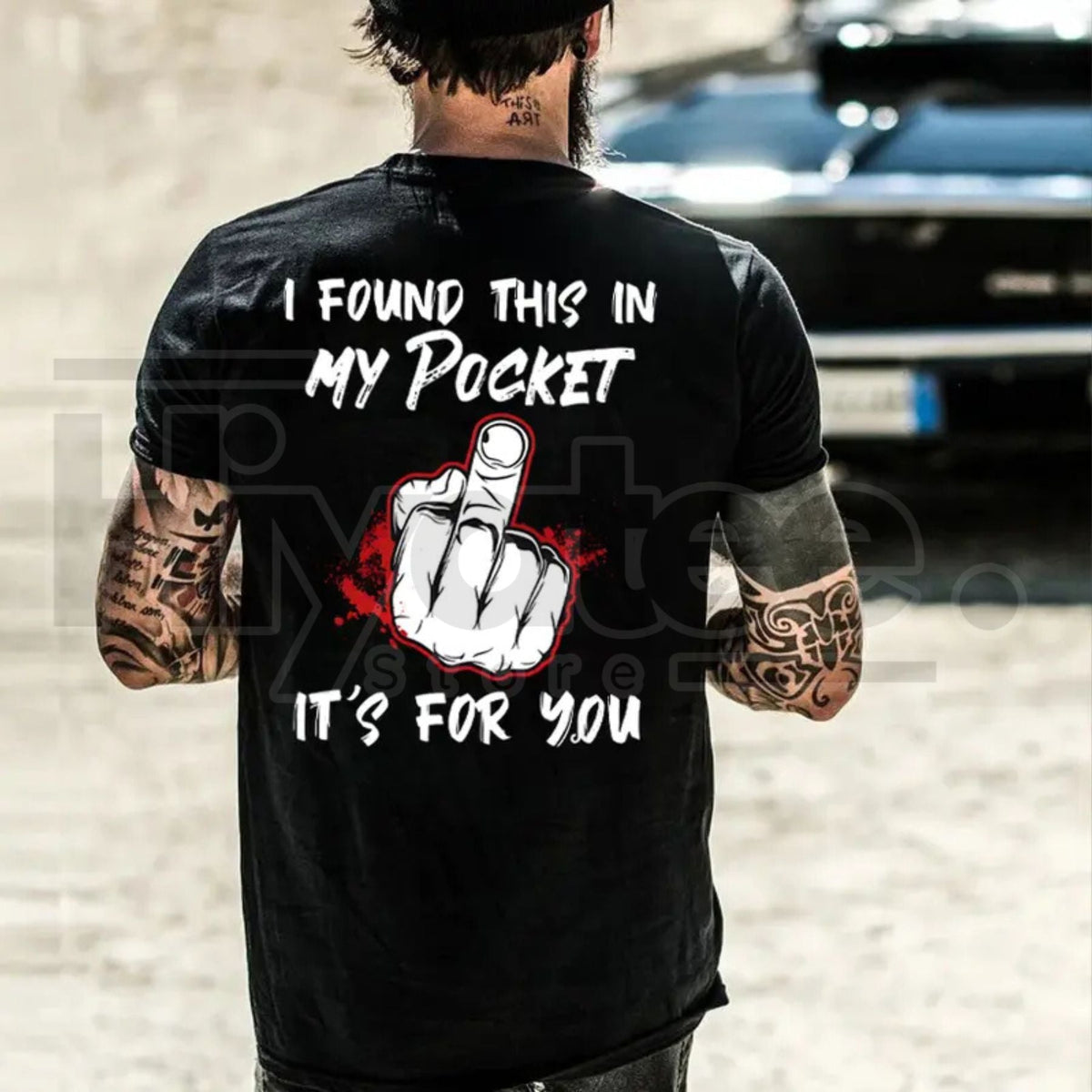 "I Found This In My Pocket" – Funny Middle Finger Men’s Graphic Top
